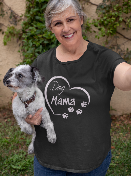 Dog Mama Dolman Short Sleeve Tee, Soft, Comfortable, flattering fit shirt for a dog mom