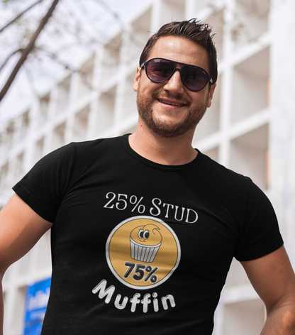 25% Stud Long Body Mens Tee