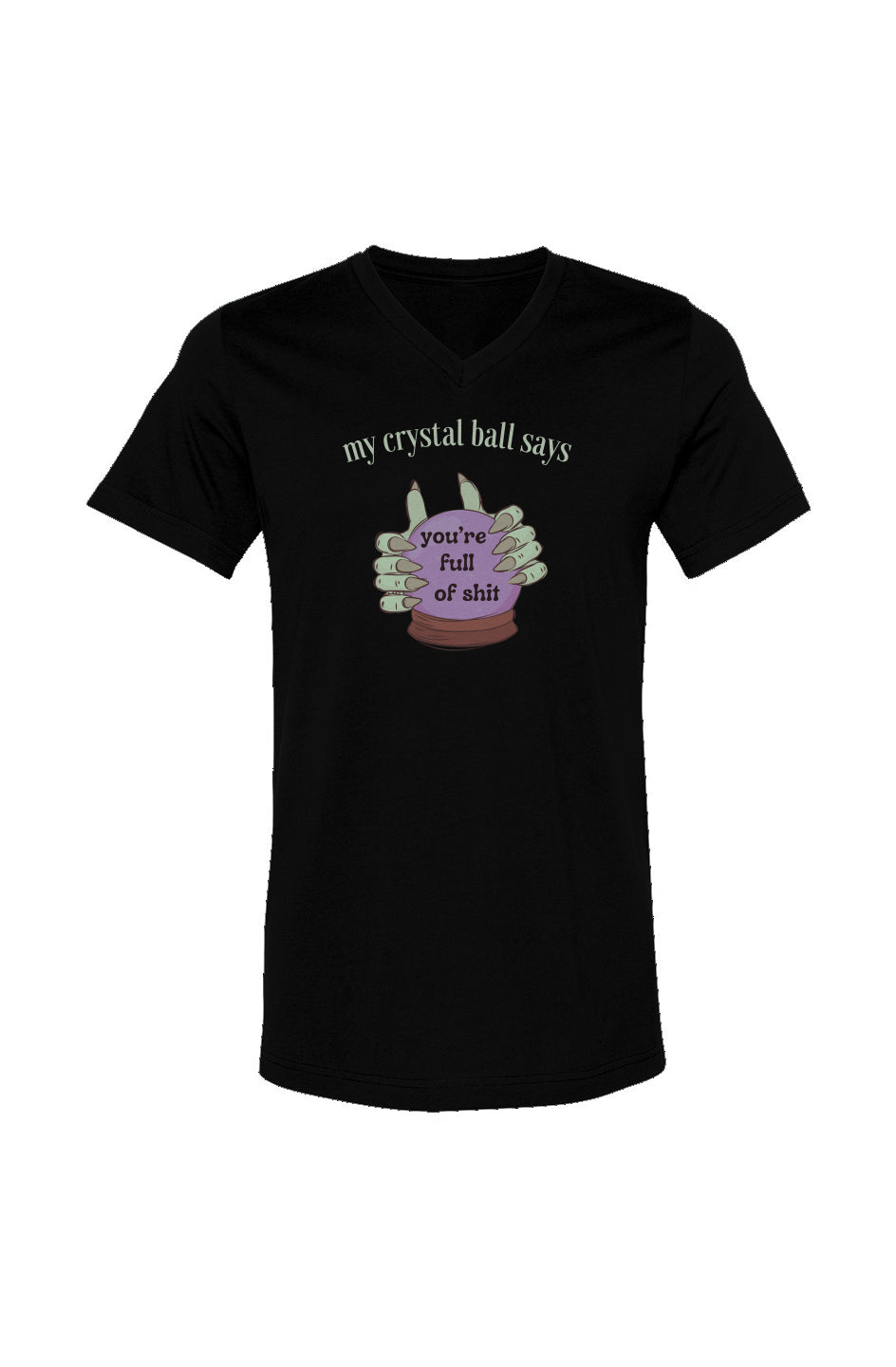 Unisex V-Neck Halloween Crystal Ball