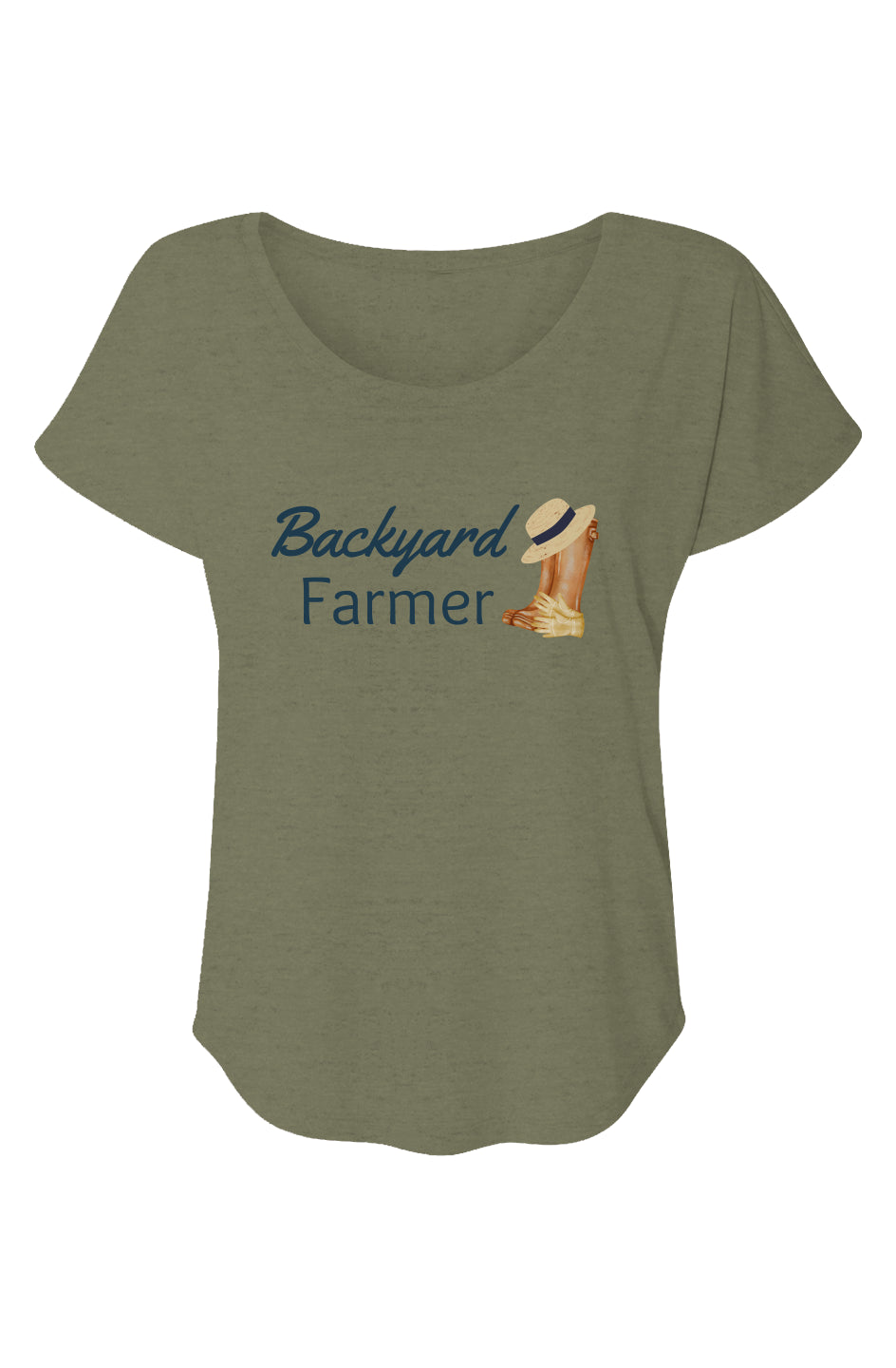 Women’s Triblend Short Sleeve Dolman Backyard Farmer