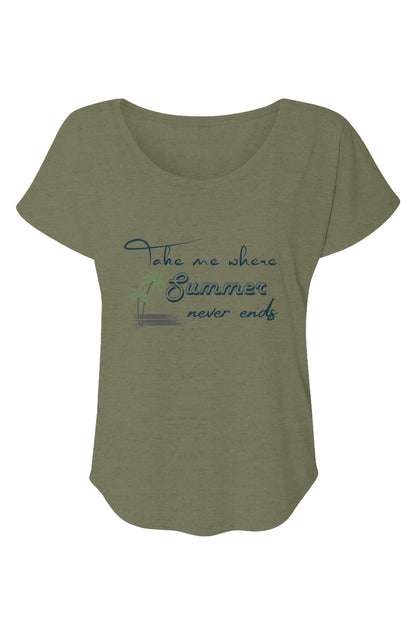 Women’s Triblend Short Sleeve Dolman Take me where summer never ends