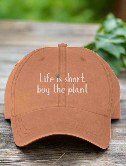 Dad style, low profile unisex cap, Adjustable buckle closure, perfect plant lover gift