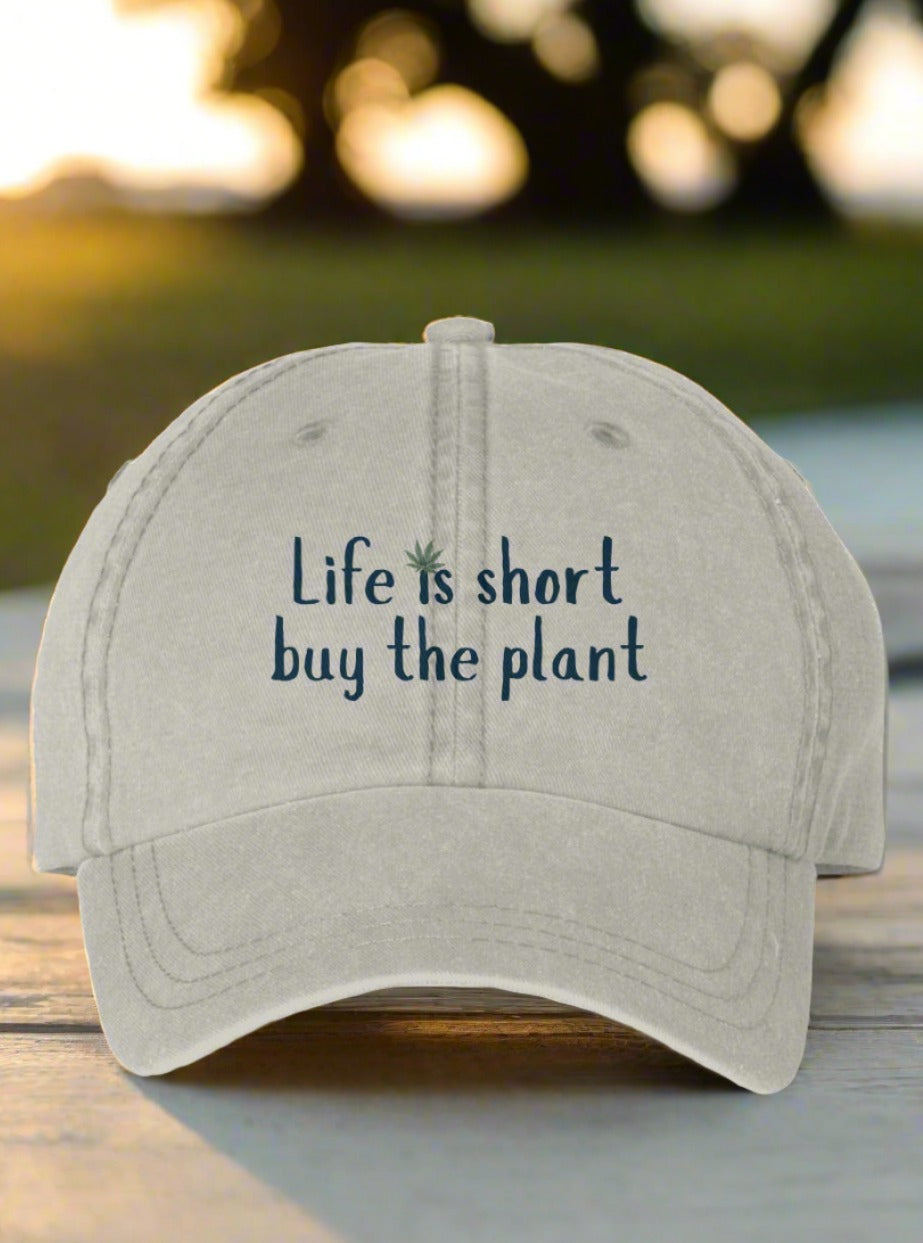 Dad style, low profile unisex cap, Adjustable buckle closure, perfect plant lover gift