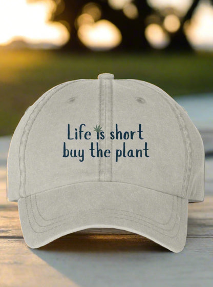 Dad style, low profile unisex cap, Adjustable buckle closure, perfect plant lover gift