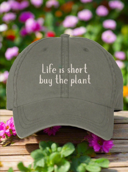 Dad style, low profile unisex cap, Adjustable buckle closure, perfect plant lover gift