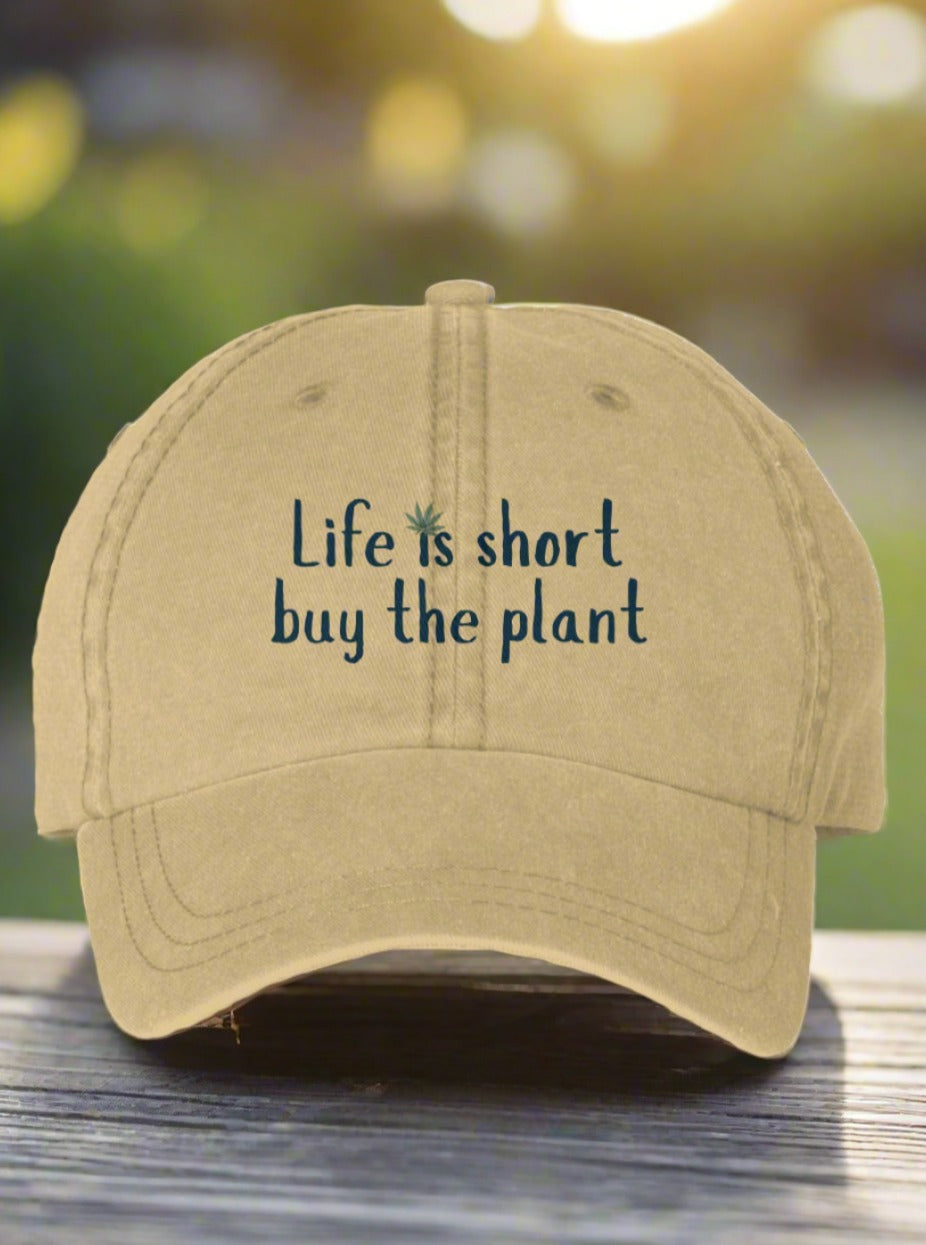 Dad style, low profile unisex cap, Adjustable buckle closure, perfect plant lover gift