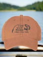 Dad style, low profile unisex cap, adjustable buckle closure, gift for fisherman