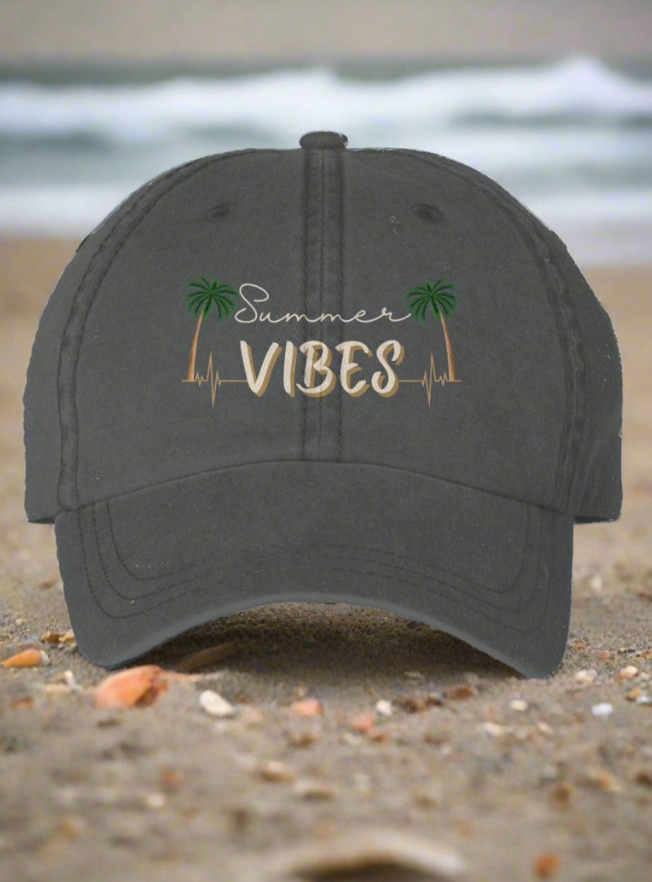 Dad style, low profile unisex cap, adjustable buckle closure, keep summer vibes alive