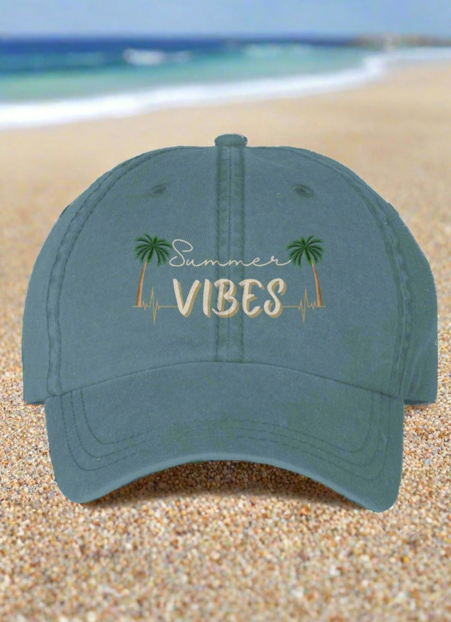 Dad style, low profile unisex cap, adjustable buckle closure, keep summer vibes alive