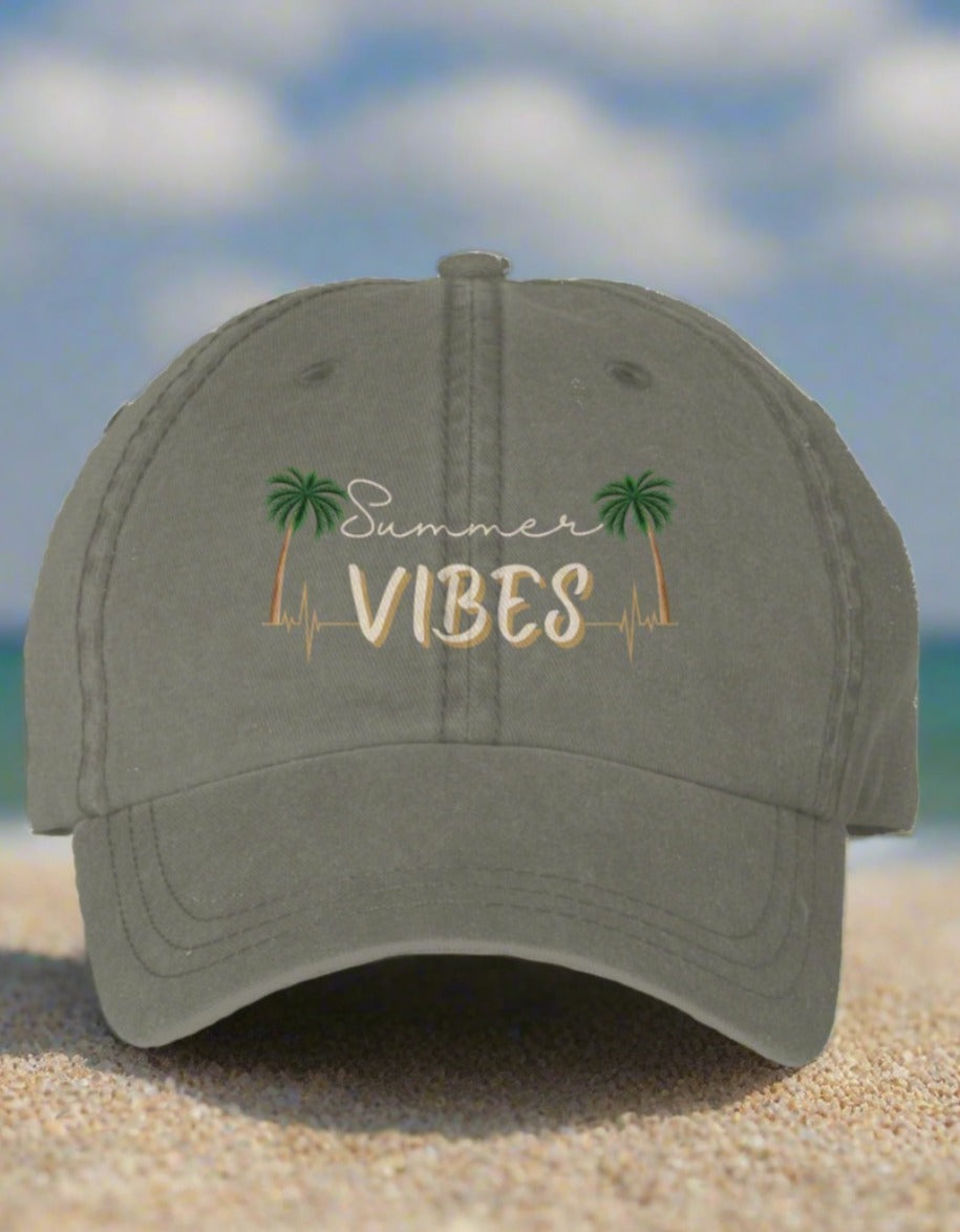 Dad style, low profile unisex cap, adjustable buckle closure, keep summer vibes alive