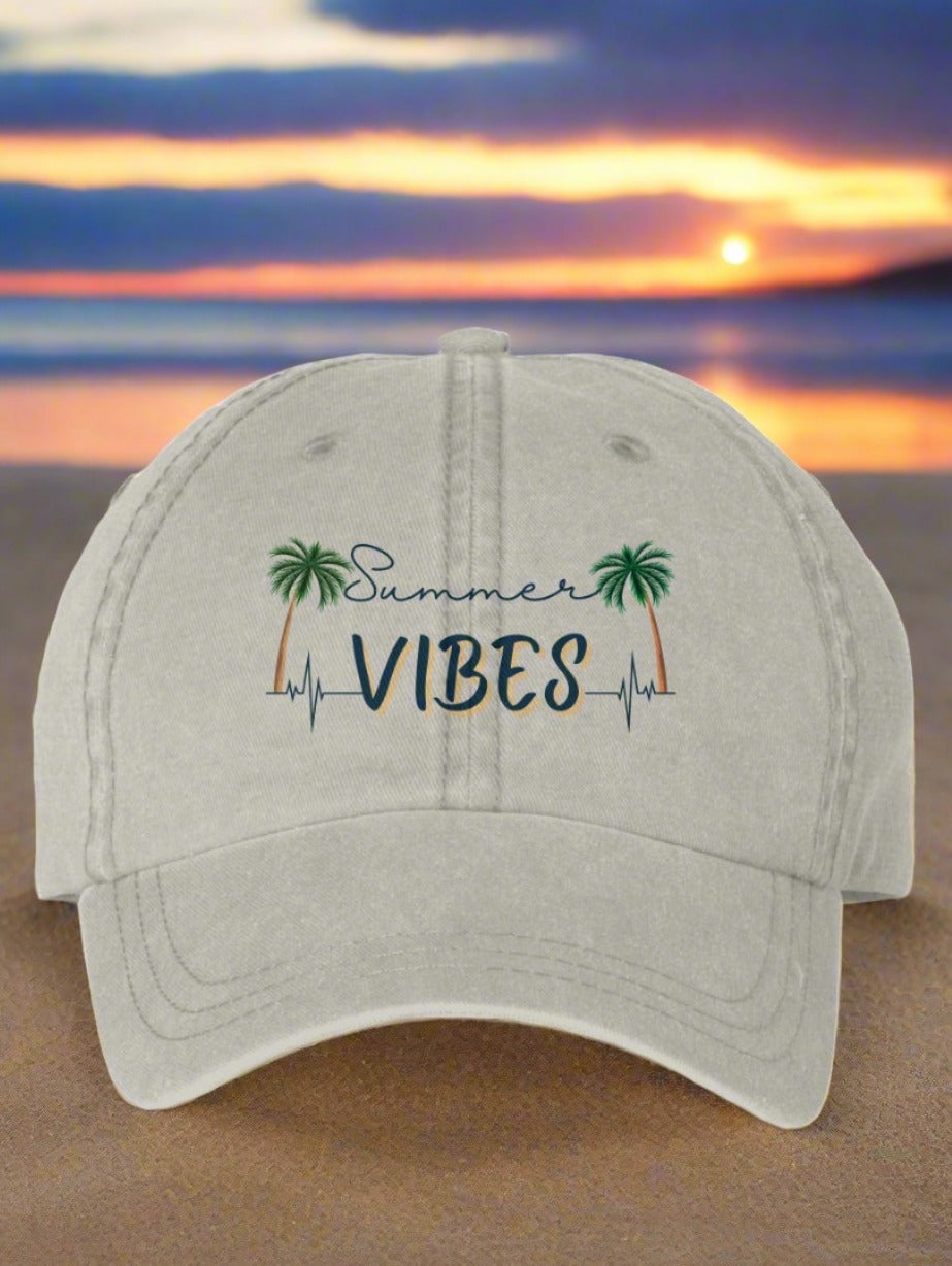 Dad style, low profile unisex cap, adjustable buckle closure, keep summer vibes alive