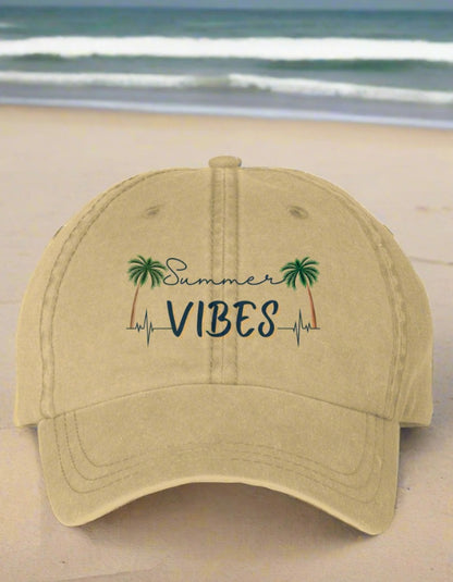 Dad style, low profile unisex cap, adjustable buckle closure, keep summer vibes alive