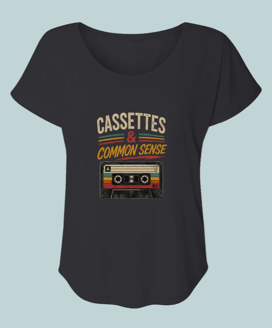 Cassettes & Common Sense | Gen X Graphic Tee