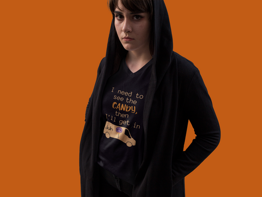 Unisex V-Neck Halloween Candy