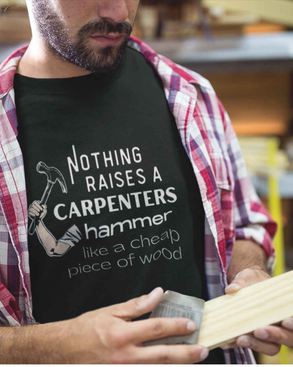 Nothing Raises a Carpenters Hammer Long Body Mens Tee