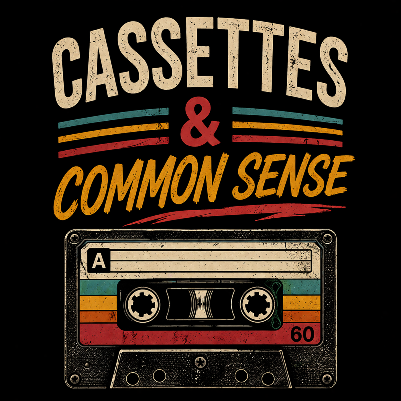Cassettes & Common Sense | Gen X Graphic Tee