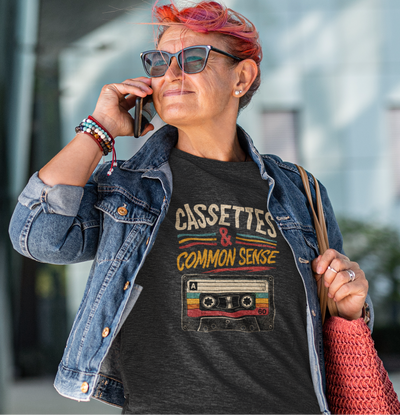 Cassettes & Common Sense | Gen X Graphic Tee