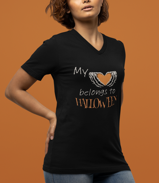 Unisex V-Neck Halloween Love