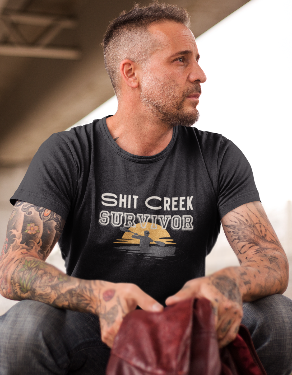 Shit Creek Long Body Mens Tee