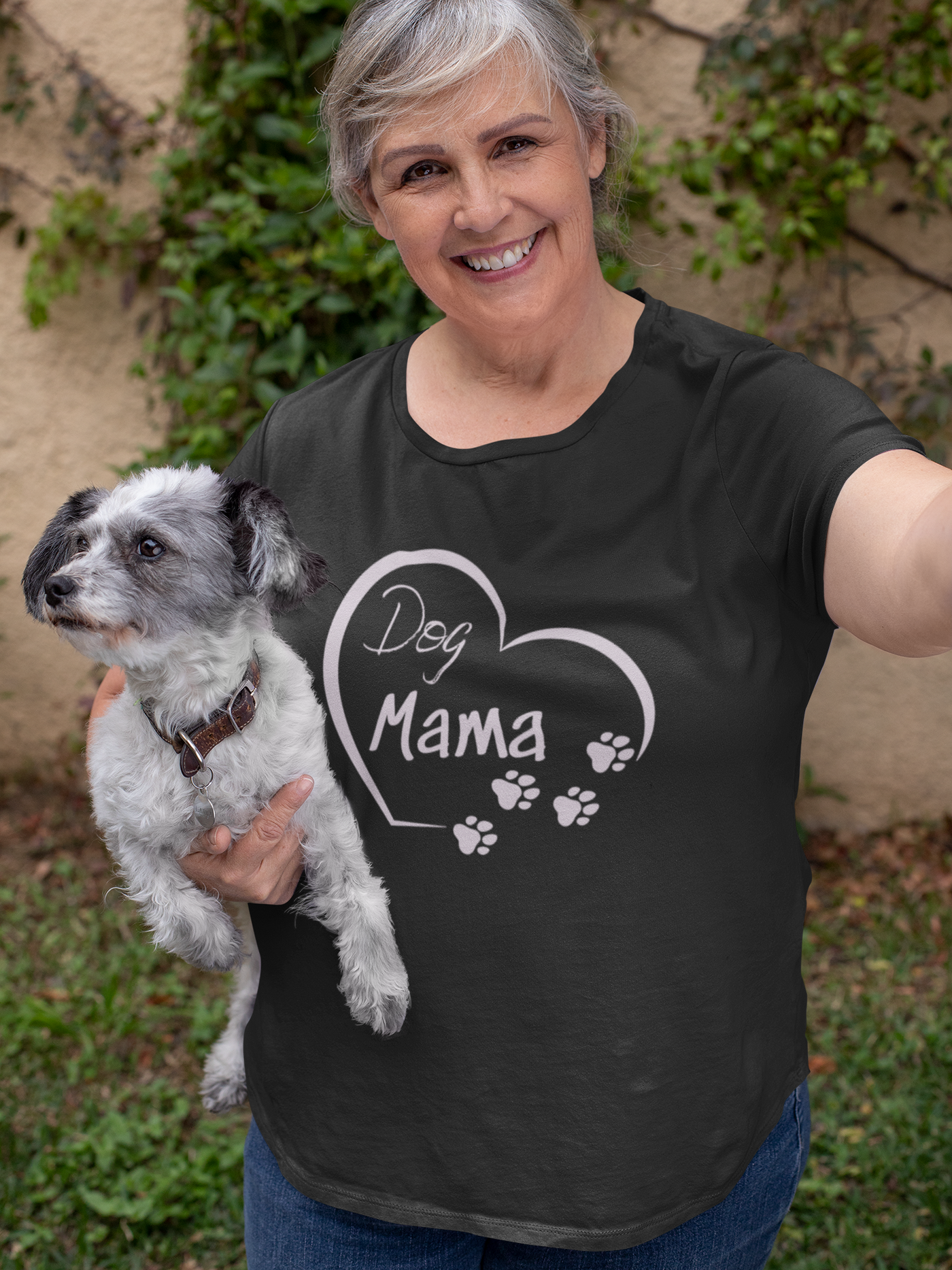 Dog Mama Dolman Short Sleeve Tee, Soft, Comfortable, flattering fit shirt for a dog mom