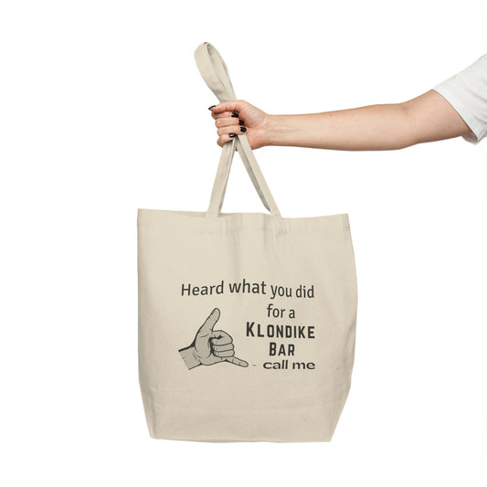 Call Me Canvas Shopping Tote